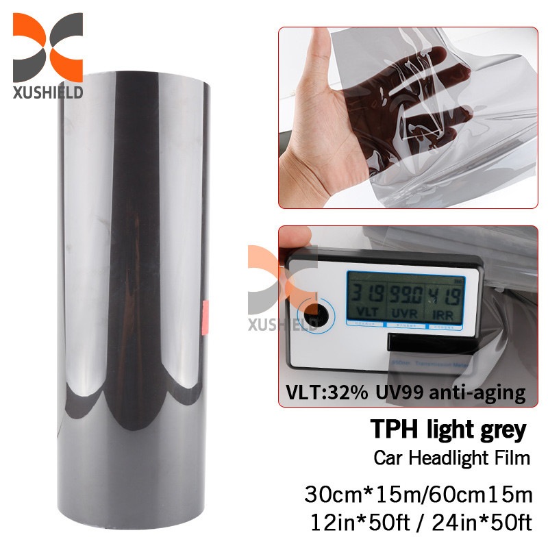XUSHIELD chất lượng cao TPH TPU đèn pha xe ô tô Tint Film Light Black Smoke Black Tail Light đèn pha Tint Film