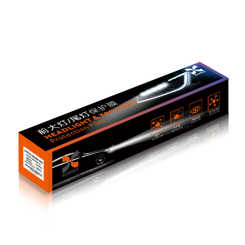 XUSHIELD chất lượng cao TPH TPU đèn pha xe ô tô Tint Film Light Black Smoke Black Tail Light đèn pha Tint Film