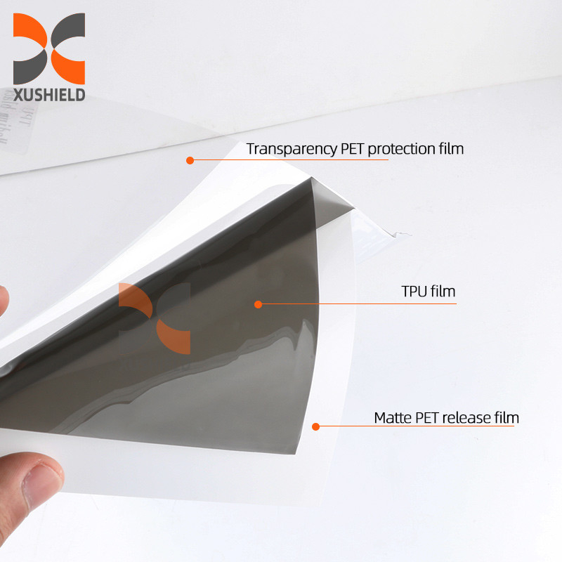 Tpu Đèn đèn pha xe ô tô Ppf Mực tối Xanh sáng Xanh đen 0,3m * 15m Kháng bị trầy xước