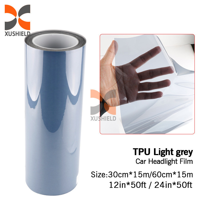 XUSHIELD chất lượng cao TPH TPU đèn pha xe ô tô Tint Film Light Black Smoke Black Tail Light đèn pha Tint Film