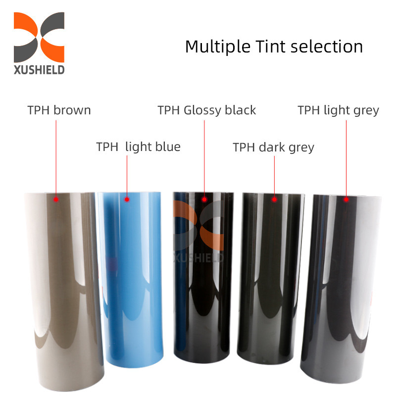 Tpu Đèn đèn pha xe ô tô Ppf Mực tối Xanh sáng Xanh đen 0,3m * 15m Kháng bị trầy xước