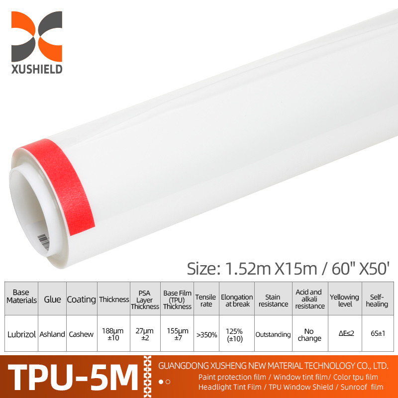 Bảo hành 10 năm Ppf 6.5mil 7.5mil Clear PPF Car Paint Protection Film Tự chữa bệnh Xe TPU TPH PPF Film