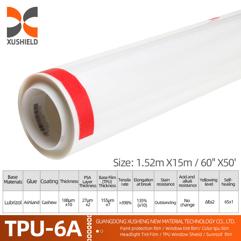 XUSHIELD Nhà sản xuất bán buôn phim ô tô rõ ràng tự dán chống trầy xước tự chữa TPU PPF phim bảo vệ sơn