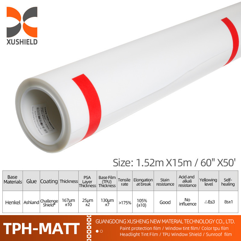 TPH 1.52*15M High Gloss Roll CLEAR Transparent Adhesive Car Body Paint Protection Ppf Film Tph