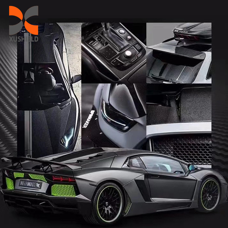 Tự chữa lành Thay đổi màu sắc Sơn bảo vệ phim Hắc Carbon Fiber TPU Ppf Film Bảo vệ sơn xe hơi