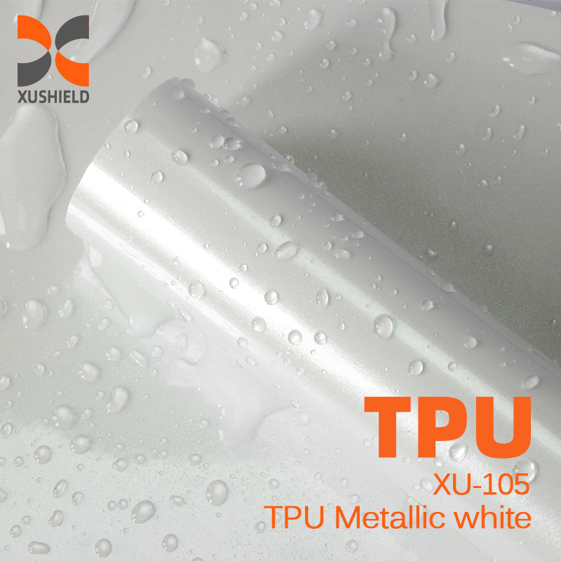 TPU kim loại màu trắng TPU màu PPF phim tự chữa bệnh Xám bọc sơn bảo vệ phim