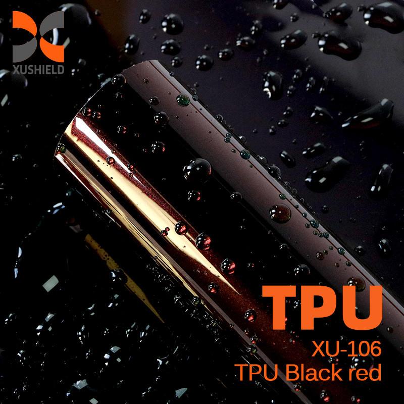TPU Đen đỏ 5 năm Bảo hành sửa chữa nhiệt bóng chống trầy xước Không vàng hóa Bao bì xe TPU TPH PPF