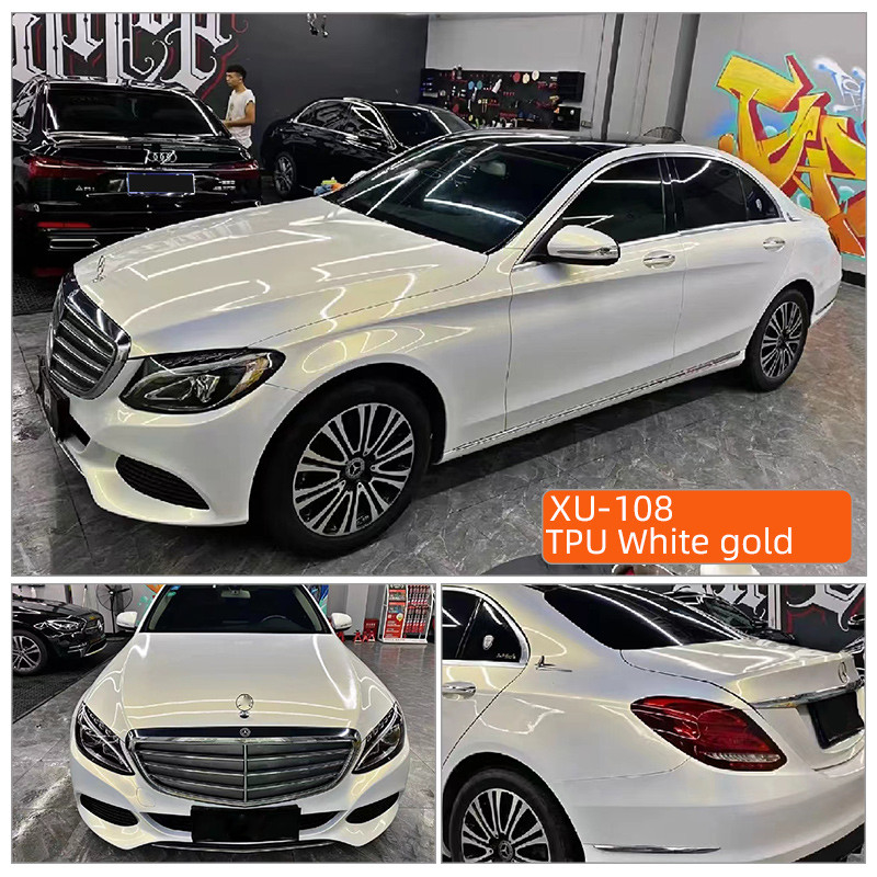 TPU Vàng trắng PPF Film Ultimate Plus Màn hình bảo vệ xe Transparent Car Protective Film Matte Black TPU Paint Protection Film Stealth Car Wrap
