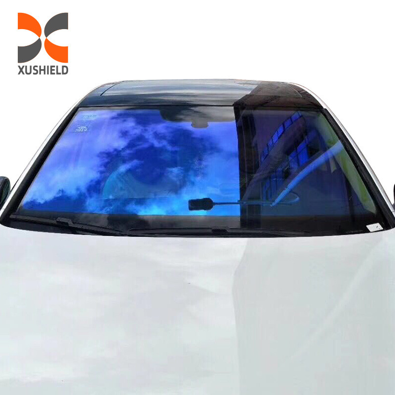 CH6099 Blue Purple Chameleon Tint 2Mil Nhiệt giảm màu thay đổi Chameleon Window Tint Film cho kính chắn gió xe hơi