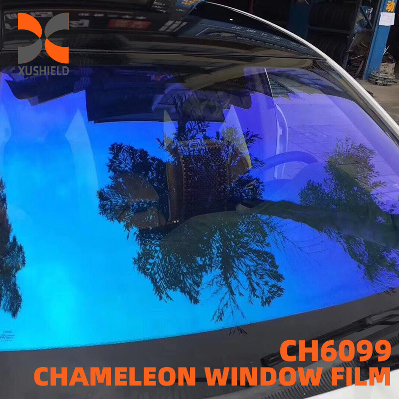 Màu tím ánh sáng chói lóa Màu bên phía sau màu Ppf phổ biến nhất Chameleon Màu thay đổi cửa sổ phim cho cửa sổ xe ô tô