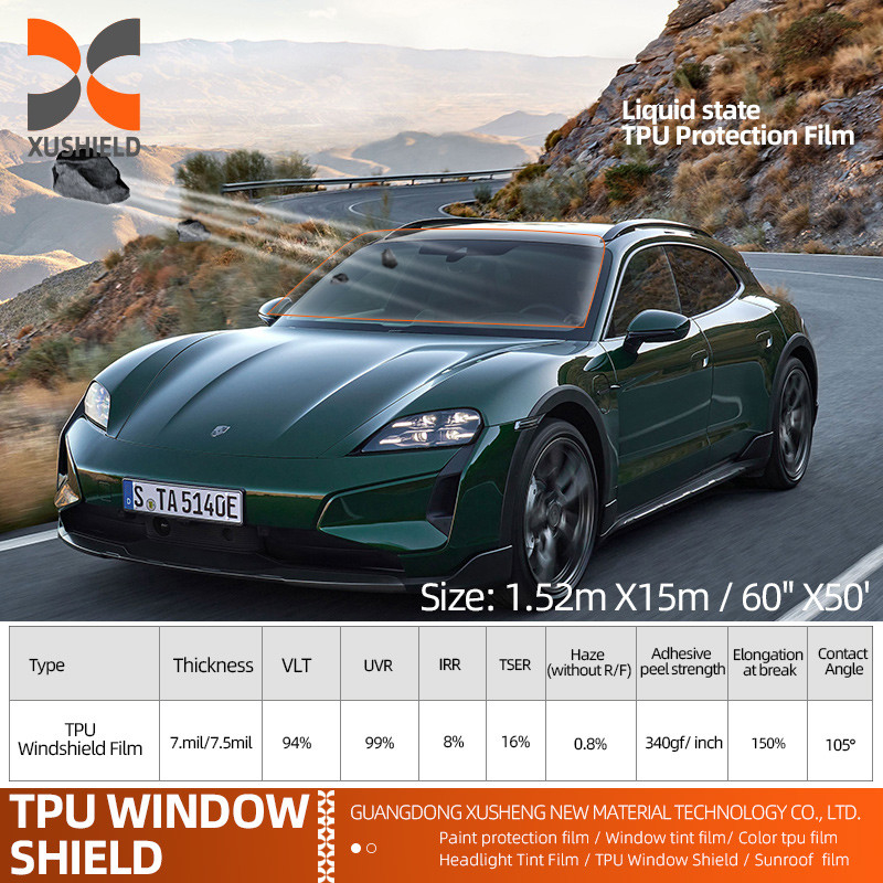 Tấm nước bảo vệ Tpu Sunroof PPF an toàn lái xe chống trầy xước cho xe ô tô kính TPU phim bảo vệ kính chắn gió