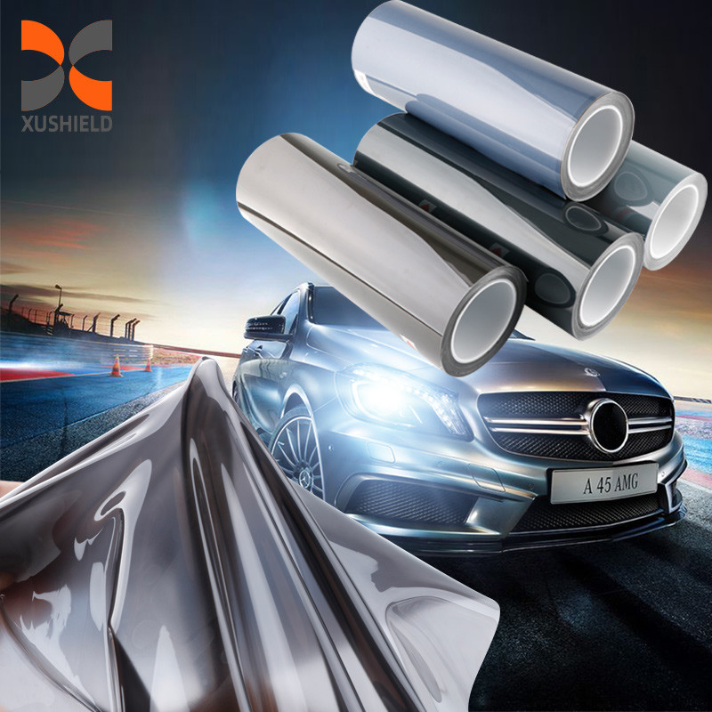 Tpu Đèn đèn pha xe ô tô Ppf Mực tối Xanh sáng Xanh đen 0,3m * 15m Kháng bị trầy xước