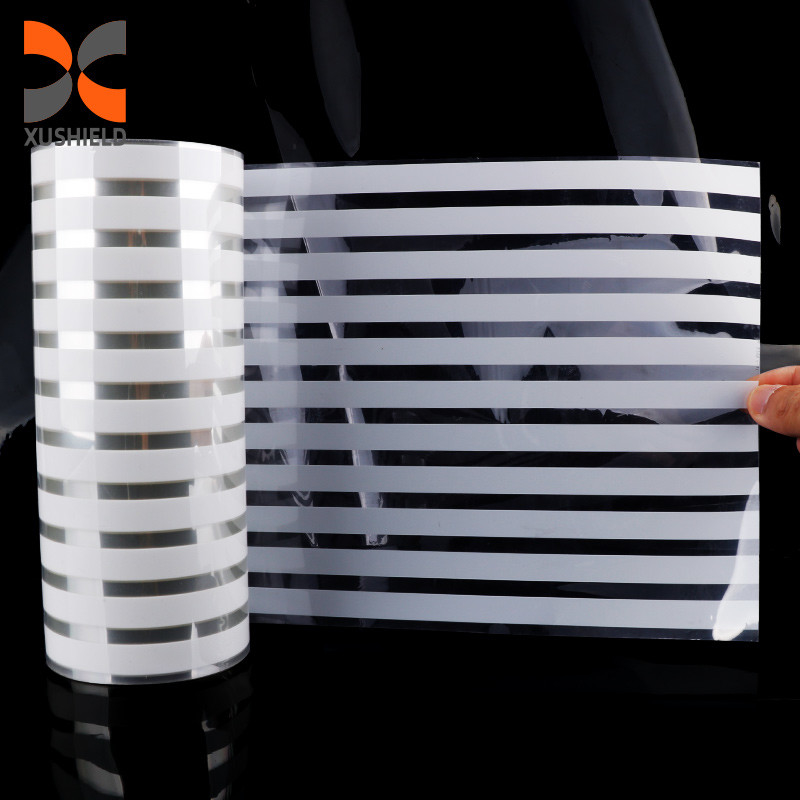 Phim trang trí tự dán sọc màu trắng PET Foil màng cho cửa sổ thủy tinh