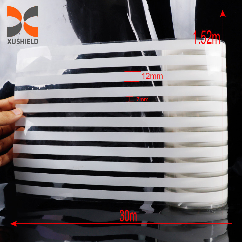 White Stripes Electric Adhesive Window Film Self Adhesive Sound Film Sơn kính màu Window Film For Home