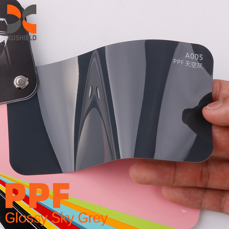 XUSHIELD màu sắc tự chữa bệnh sơn bảo vệ phim ô tô bọc vinyl bóng đen ppf phim tpu bóng Miami xanh