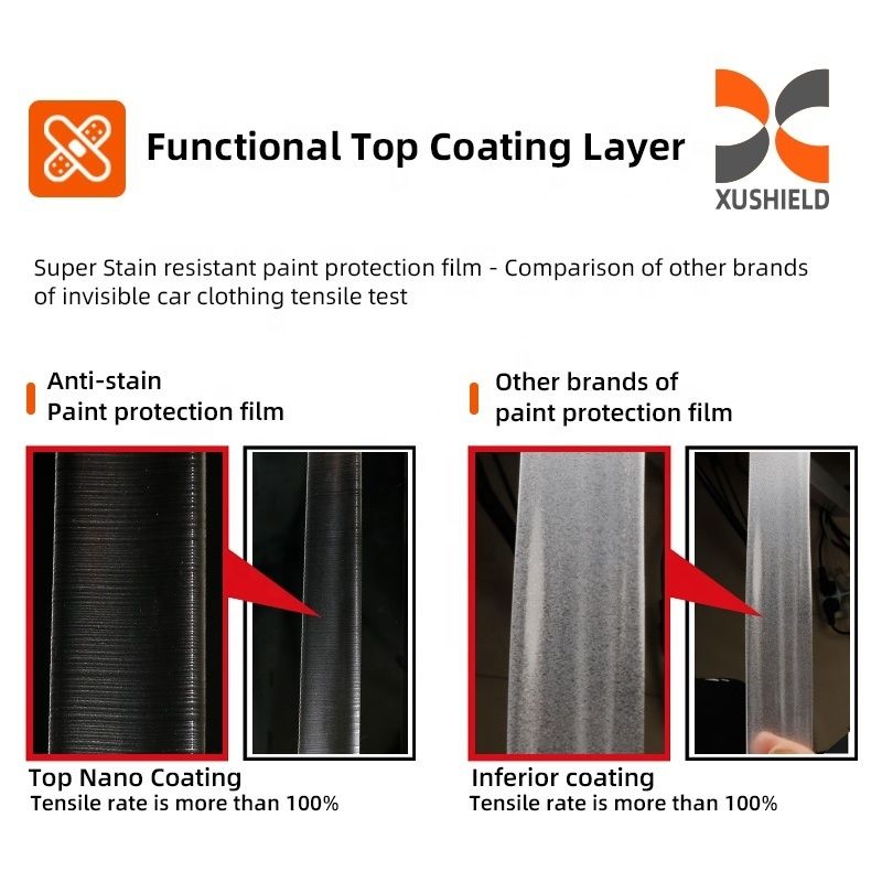 TPH PPF Film 6Mil-7.5Mil Bảo vệ sơn gốm nano rõ ràng cho xe hơi