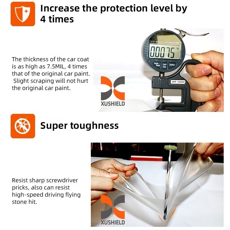 Phim bảo vệ PPF TPH/TPU màu đen cho xe hơi 5-8 năm ngoài trời